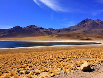 Scenic view of desert against sky