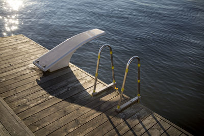 Pier over calm lake