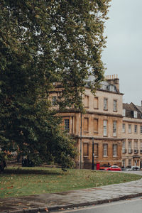 Exterior of buildings in city against sky