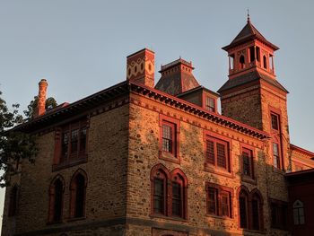 Low angle view of historic building against sky