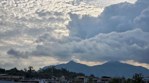 Panoramic shot of townscape against sky