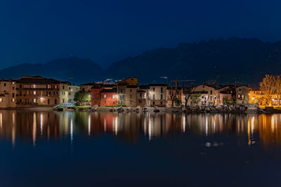 Reflection of buildings in water