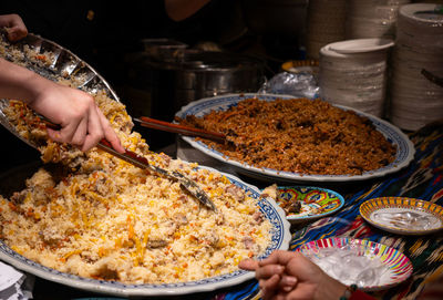 Close-up of food on table
