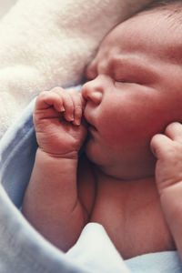 Newborn baby sleeping