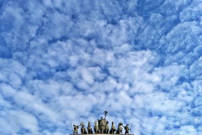 Low angle view of cloudy sky