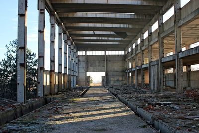 Interior of abandoned building