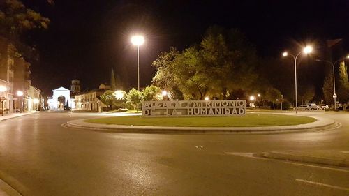 Empty road at night