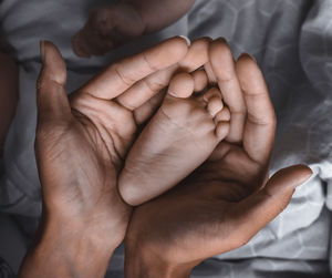 Close-up of baby hands