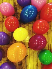 Full frame shot of multi colored balloons