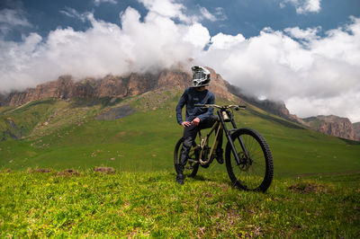 Bicycle on field