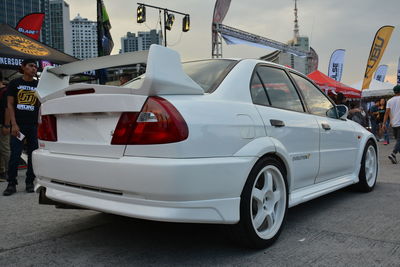 View of car on city street