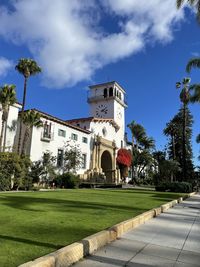 Low angle view of building against sky