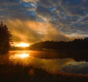 Scenic view of landscape against cloudy sky