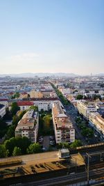 High angle view of cityscape