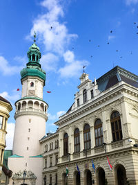 Low angle view of building against sky