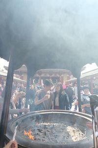 People at town square