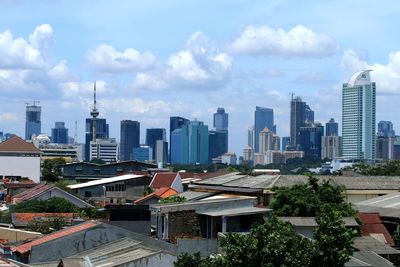 High angle view of cityscape