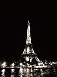 View of illuminated city at night