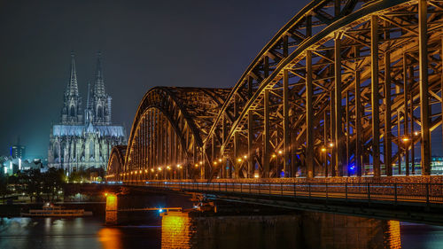 Illuminated city at night