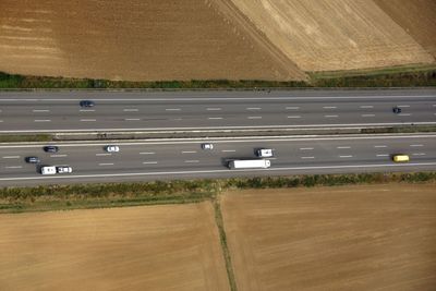 Cars moving on road