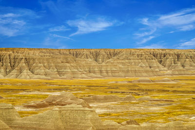 Scenic view of dramatic landscape against sky