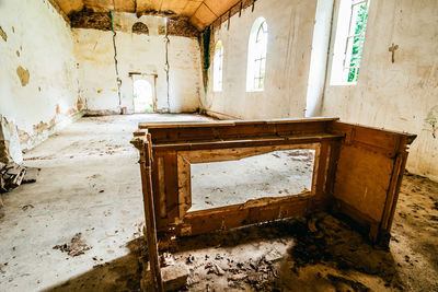 Interior of abandoned building