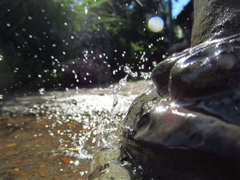 Close-up of water splashing