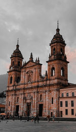 Group of people in front of building