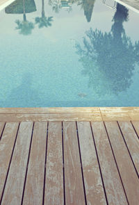 High angle view of swimming pool