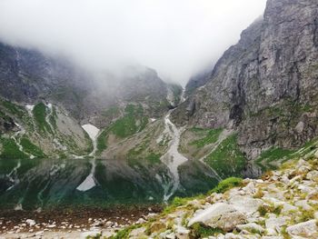 Scenic view of rocky mountains