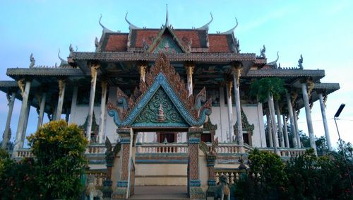 Low angle view of temple