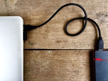 Close-up of books on wood