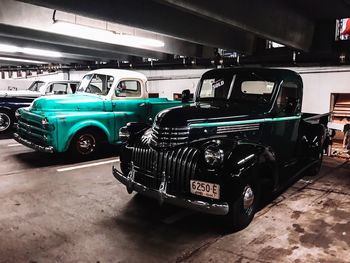 Cars parked in parking lot