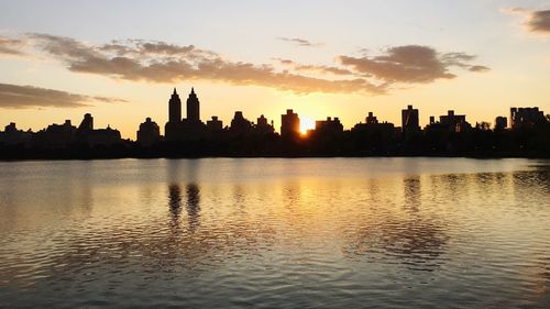 Sunset over river