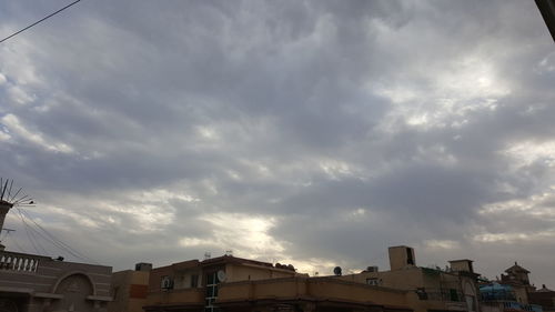 Low angle view of buildings against sky