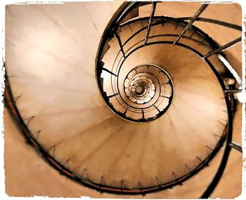 Low angle view of spiral stairs