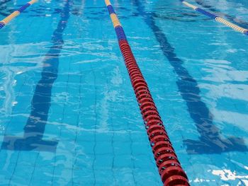 High angle view of swimming pool
