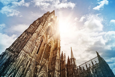 Low angle view of traditional building against sky