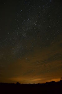 Scenic view of landscape at night