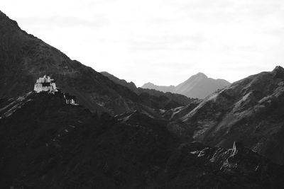 View of mountain range against sky