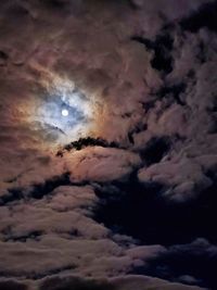 Low angle view of moon in sky
