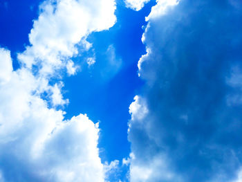 Low angle view of clouds in sky