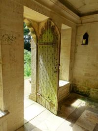 Open door in corridor