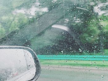 Water drops on car window