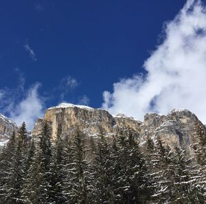 Low angle view of mountain against sky