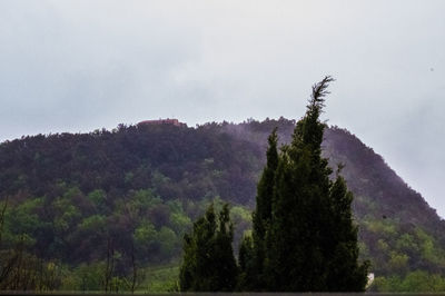 Scenic view of land against sky