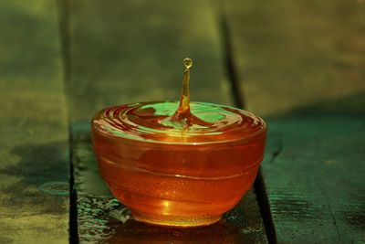 Close-up of drink on table