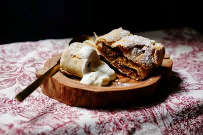 Close-up of dessert in plate