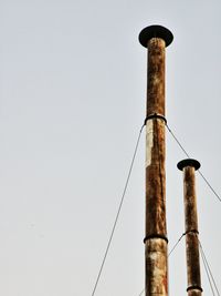 Low angle view of tower against clear sky