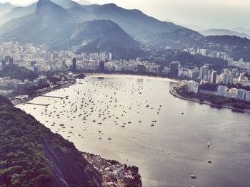 High angle view of cityscape